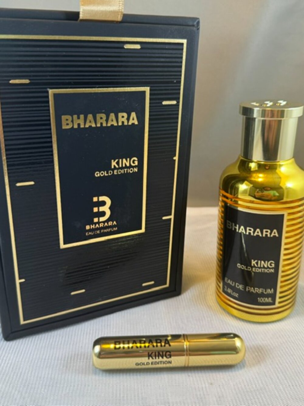 Bharara King Gold Edition EDP Spray for Men 3.4oz New Opened Box $200